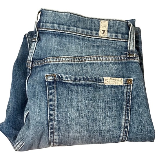 7 For All Mankind Other - 7 For All Mankind The Straight Mens Blue Medium Wash Denim Jeans Size 30